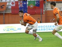 Le 16 mars 2018, les Narbonnais jouaient le dernier derby audois et il se terminait par une large victoire carcassonnaise. Aujourd’hui, Carl Axtens, de retour de repos, ne laissera pas filer la victoire dans son antre. Photo Stéphanie Biscaye