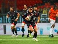 Le demi de mêlée Charlie Cassang (Oyonnax) lors de la victoire 70-0 contre Narbonne