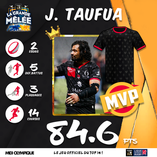 MVP de la semaine : Jordan Taufua, le loup surpuissant