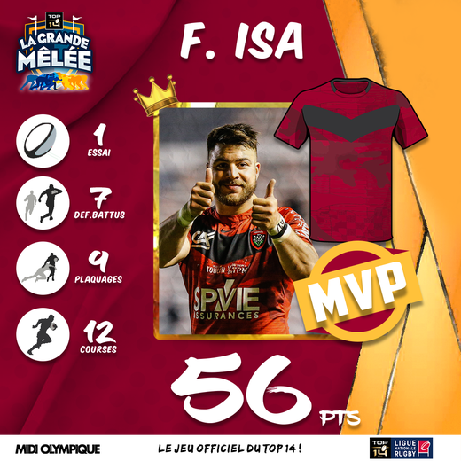 MVP du week-end : Isa, l'éclaircie de la Rade