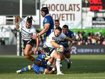 Enzo Hervé a impulsé le dernier essai briviste contre Clermont en jouant parfaitement après contact. Photo Icon Sport