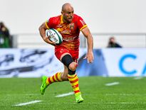 Le capitaine de l'Usap, Mathieu Acébès, sur la pelouse de Marcel-Deflandre.