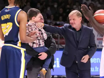 Patrice Bégay, Directeur Exécutif Communication et Bpifrance Excellence lors du coup d'envoi de Caen Basket Calvados - Rueil Athletic Club