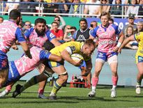 Auteur d’un doublé, Jacobus Van Tonder a permis aux siens de prendre une avance précieuse sur ce Stade français qui a bien failli l’emporter sur la pelouse de l’ASM. Photo Vincent Duvivier