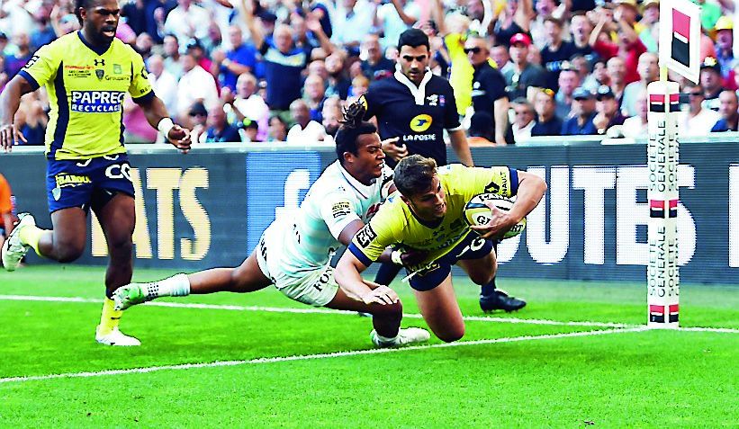 Racing 92 v Clermont Auvergne - Top 14 Demi finale. Teddy Thomas et Damian Penaud.