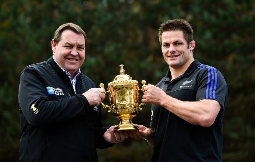 Steve Hansen et Richie McCaw, vainqueurs de la Coupe du monde 2015.