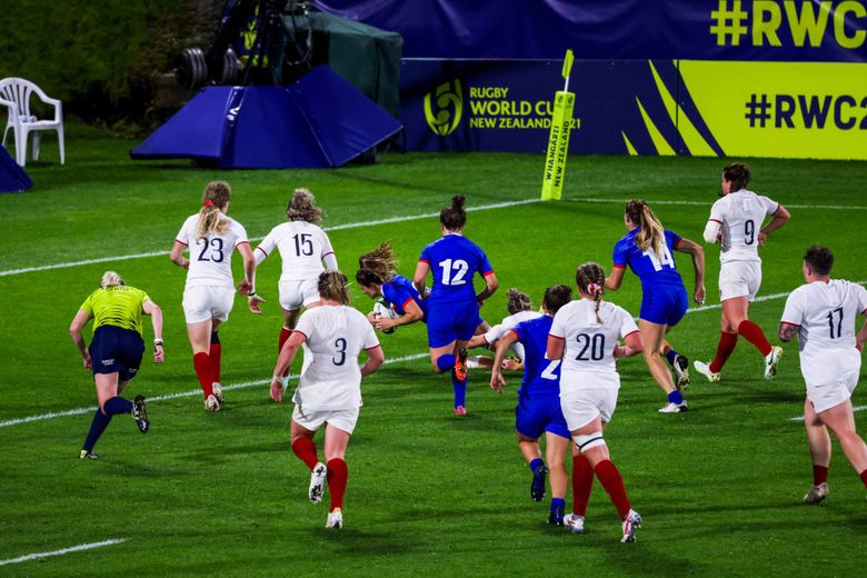 Gaëlle Hermet a inscrit le seul essai des Bleues lors de cette partie.