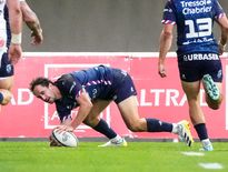 L’arrière montpelliérain Julien Tisseron a inscrit les deux derniers essais du MHR face à Bayonne.