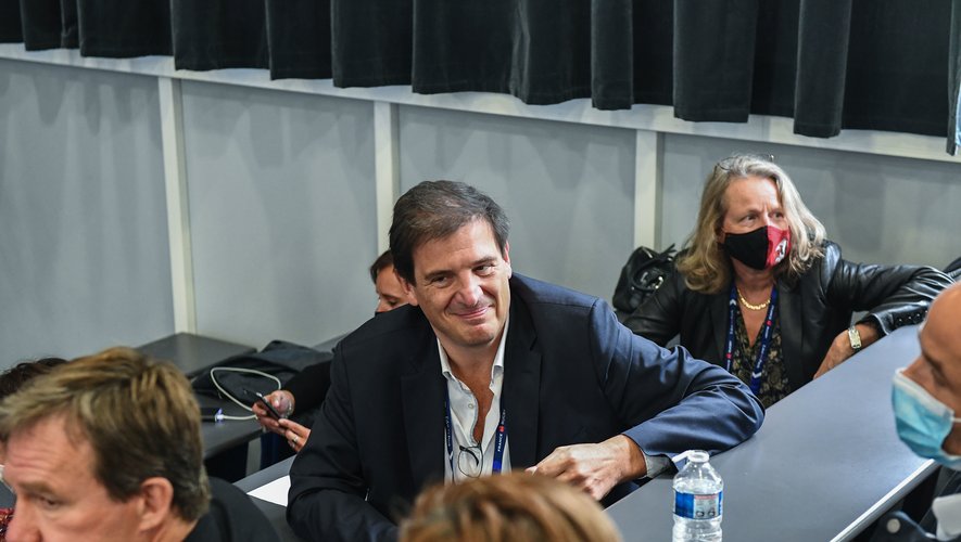 Florian Grill lors de l'Assemblée Générale à la FFR en octobre 2020