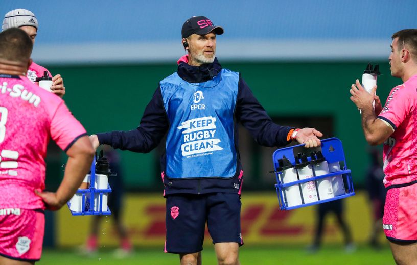 Paul Gustard lors d'un match de Challenge Cup avec le Stade français