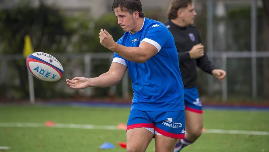 Barnabé Massa gravit les échelons rapidement en ce début d’année 2023 alors qu’il n’a que 18 ans. Contre Montauban, il sera titulaire avec le FCG pour la première fois de sa jeune carrière. Photo FCG