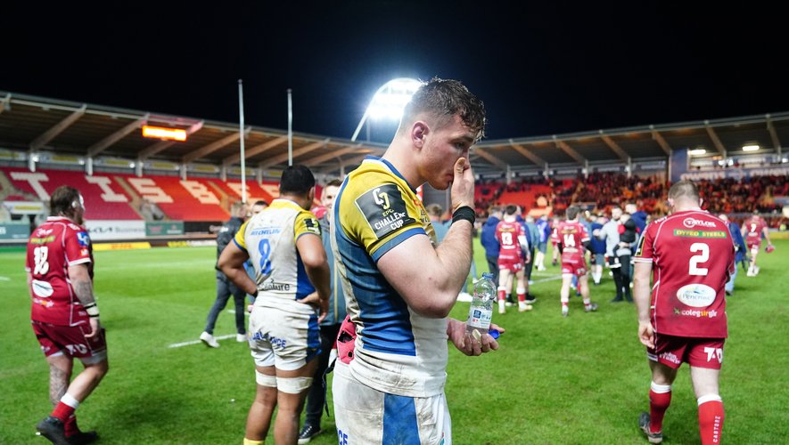 Killian Tixeront (Clermont), face au Scarlets.