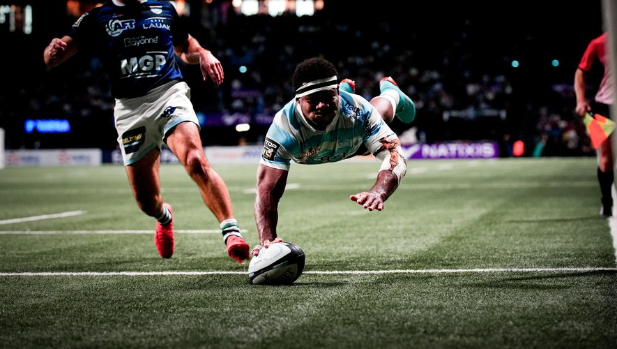 Face à Bayonne, l’ailier fidjien Vinaya Habosi a une nouvelle fois été décisif.  Photos Julien Poupart